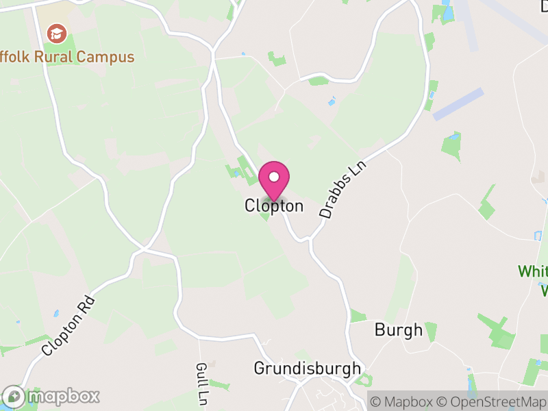 Map of Clopton, East Suffolk