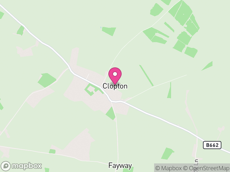Map of Clopton, North Northamptonshire