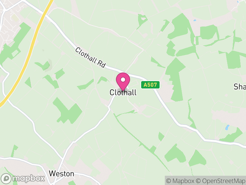 Map of Clothall, North Hertfordshire