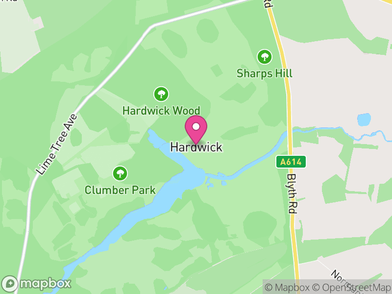 Map of Clumber and Hardwick, Bassetlaw