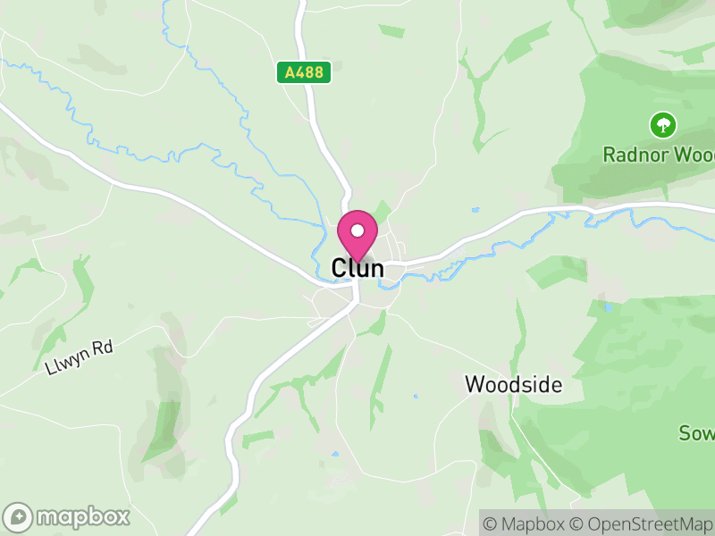 Map of Clun, England