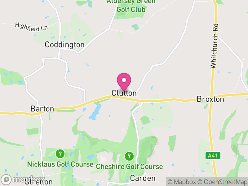 Map of Clutton, Cheshire West and Chester