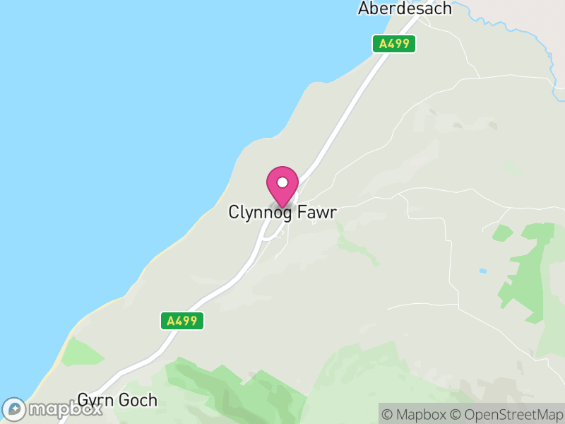 Map of Clynnog, Gwynedd