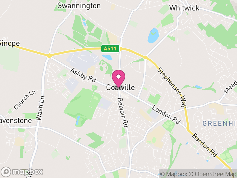 Map of Coalville
