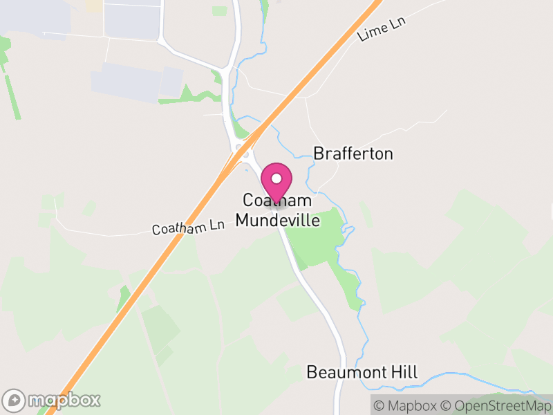 Map of Coatham Mundeville, Darlington