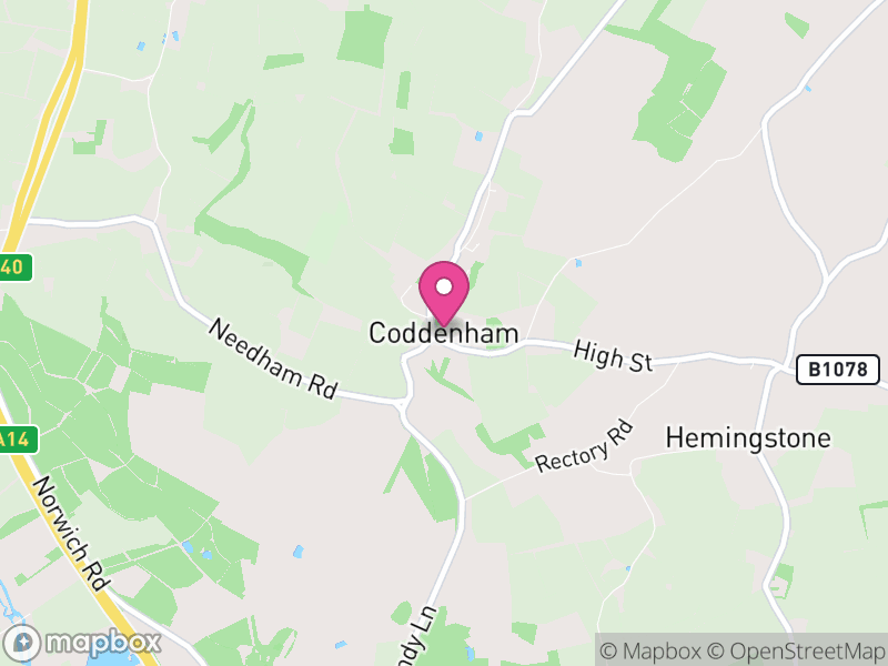 Map of Coddenham, Mid Suffolk