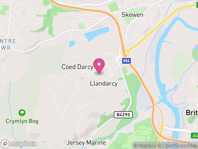 Map of Coedffranc, Neath Port Talbot