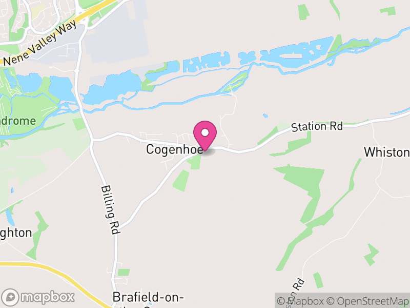 Map of Cogenhoe and Whiston, West Northamptonshire