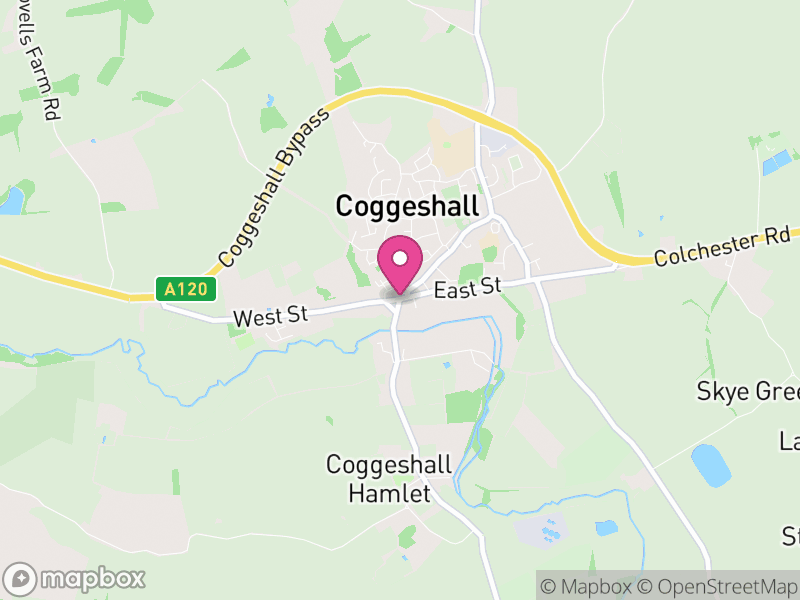 Map of Coggeshall, Braintree