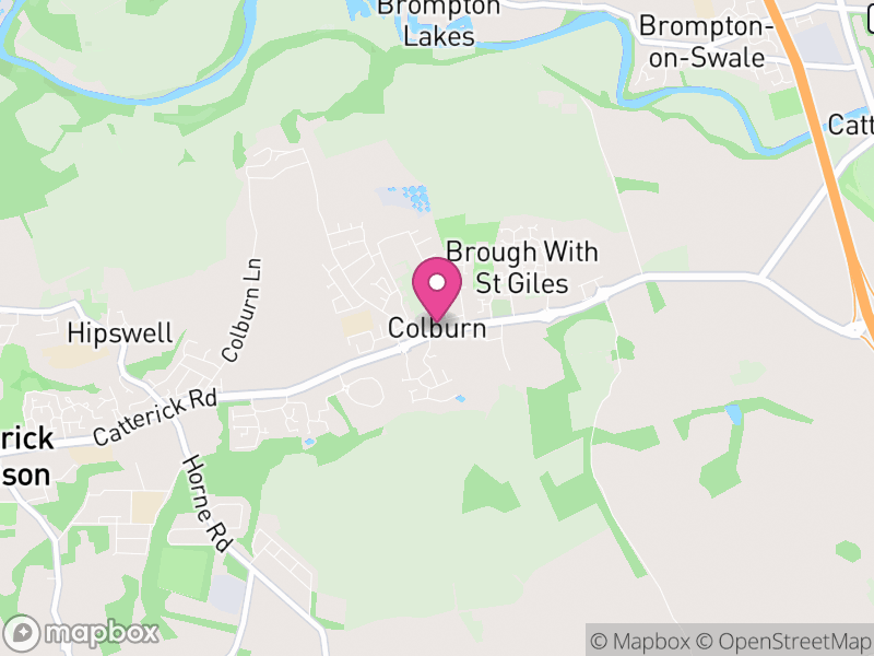 Map of Colburn, North Yorkshire