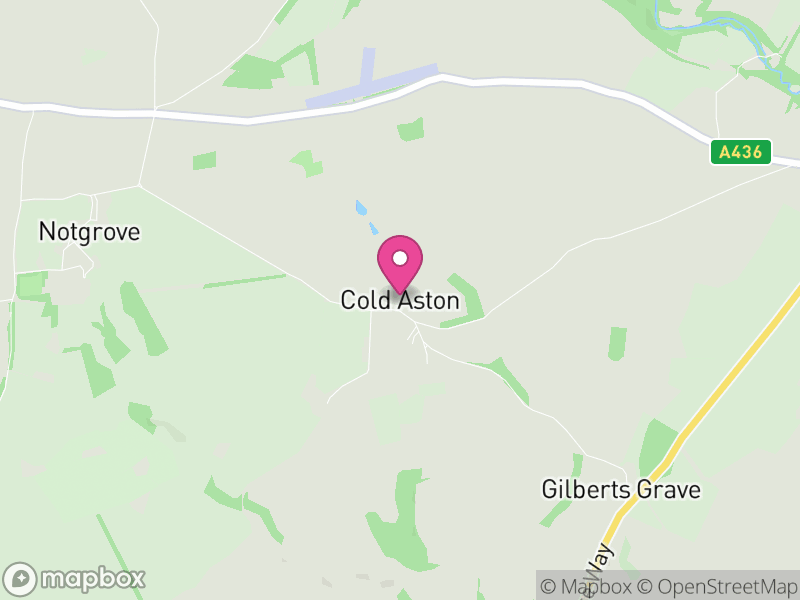 Map of Cold Aston, Cotswold