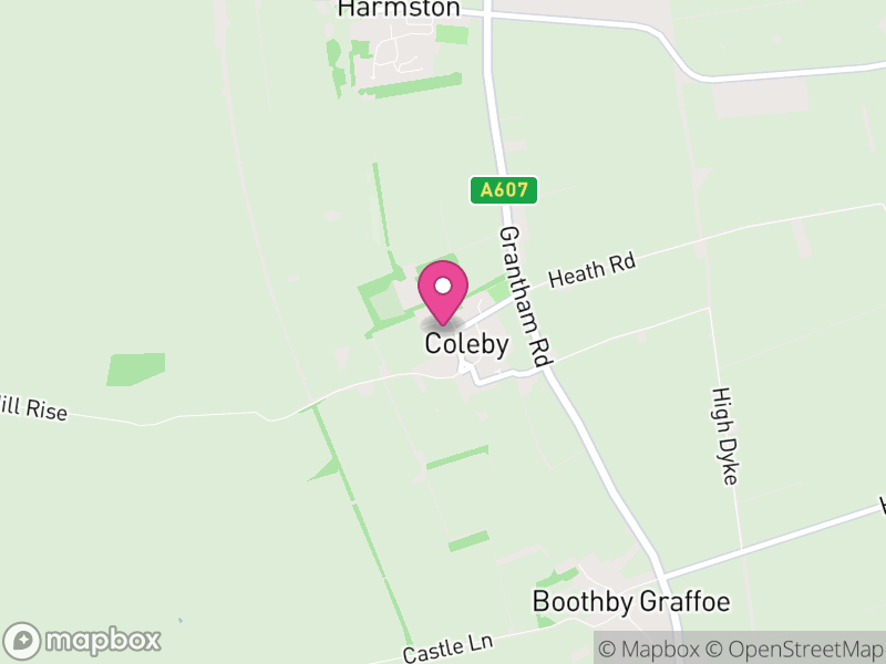 Map of Coleby, North Kesteven