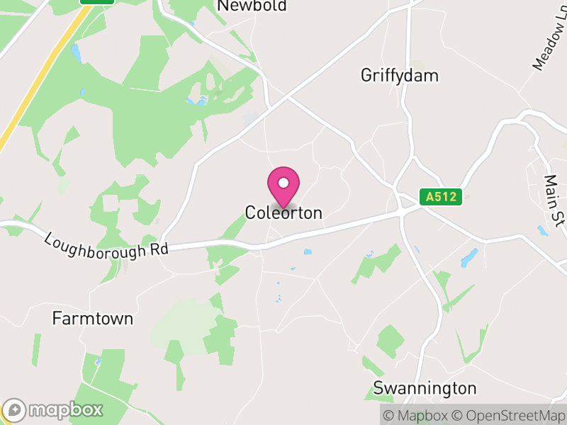 Map of Coleorton, North West Leicestershire