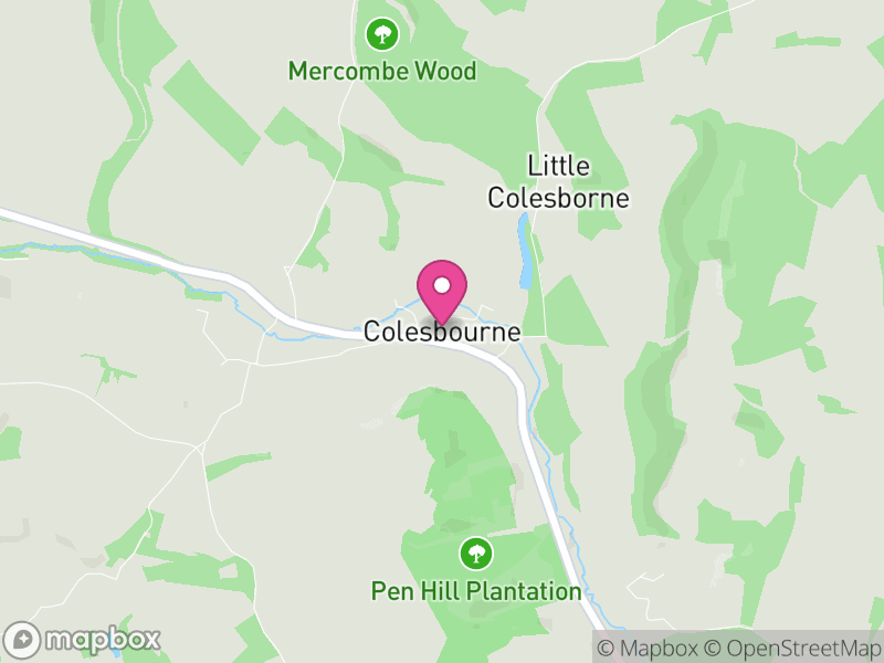 Map of Colesbourne, Cotswold
