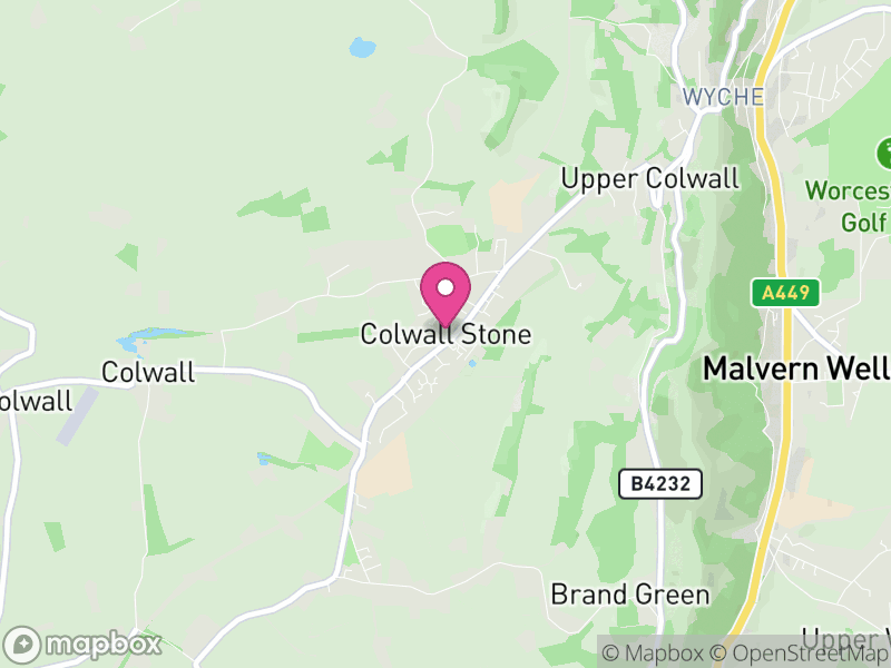 Map of Colwall, Herefordshire