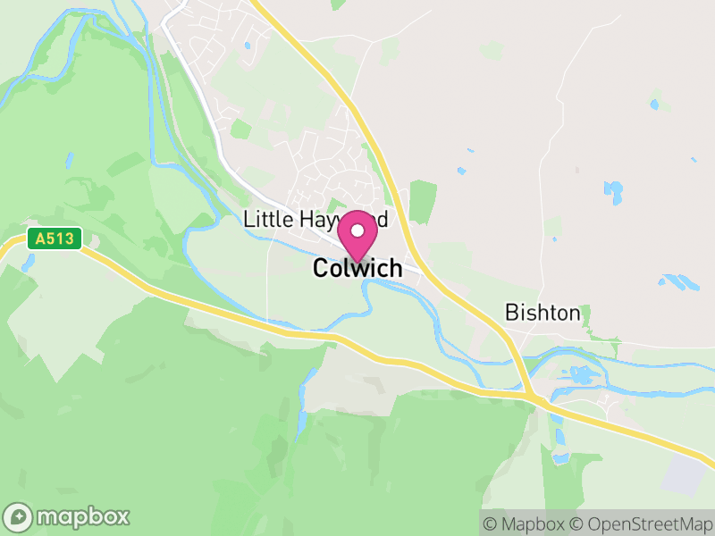 Map of Colwich, Stafford