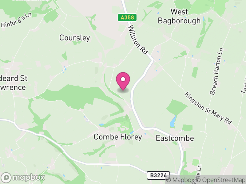 Map of Combe Florey, Somerset