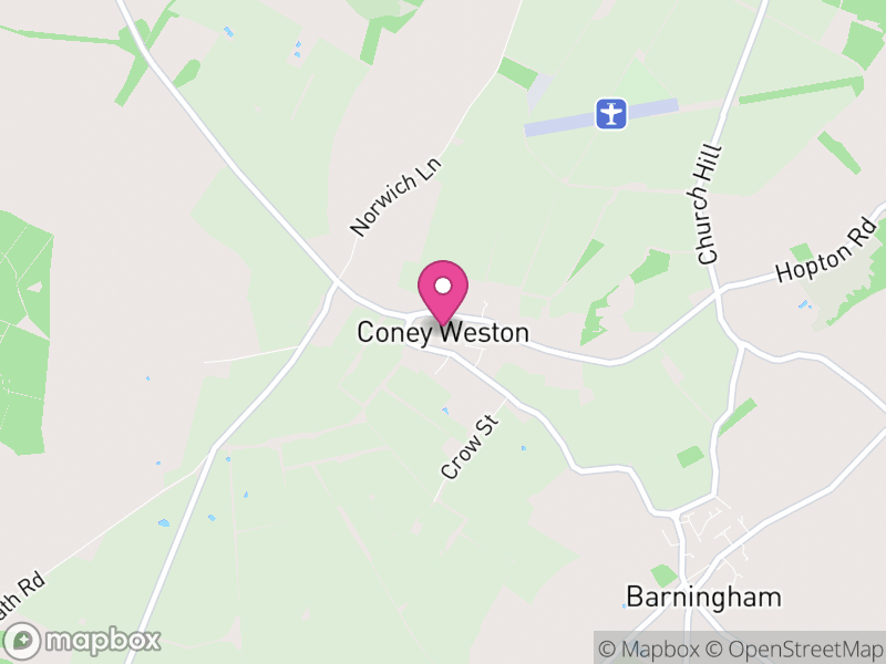 Map of Coney Weston, West Suffolk