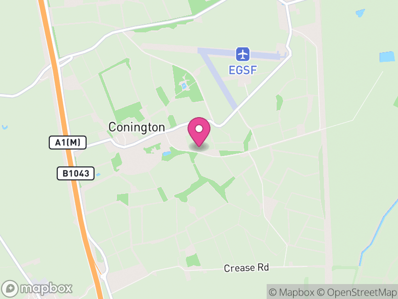 Map of Conington, Huntingdonshire