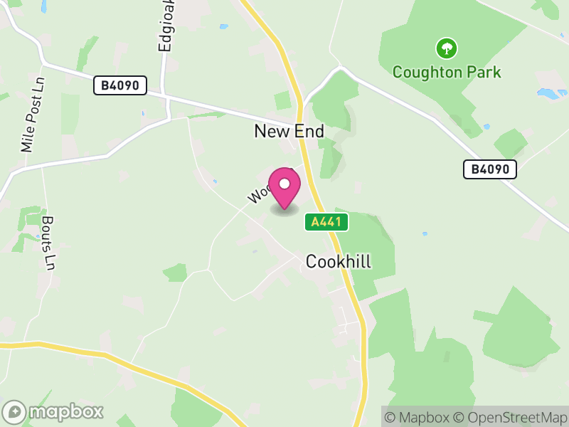 Map of Cookhill, Wychavon