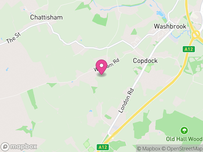 Map of Copdock and Washbrook, Babergh