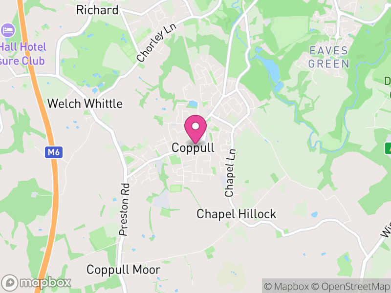 Map of Coppull, Chorley