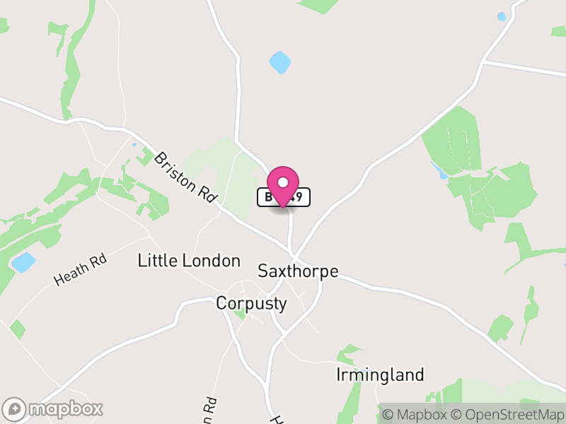 Map of Corpusty and Saxthorpe, North Norfolk