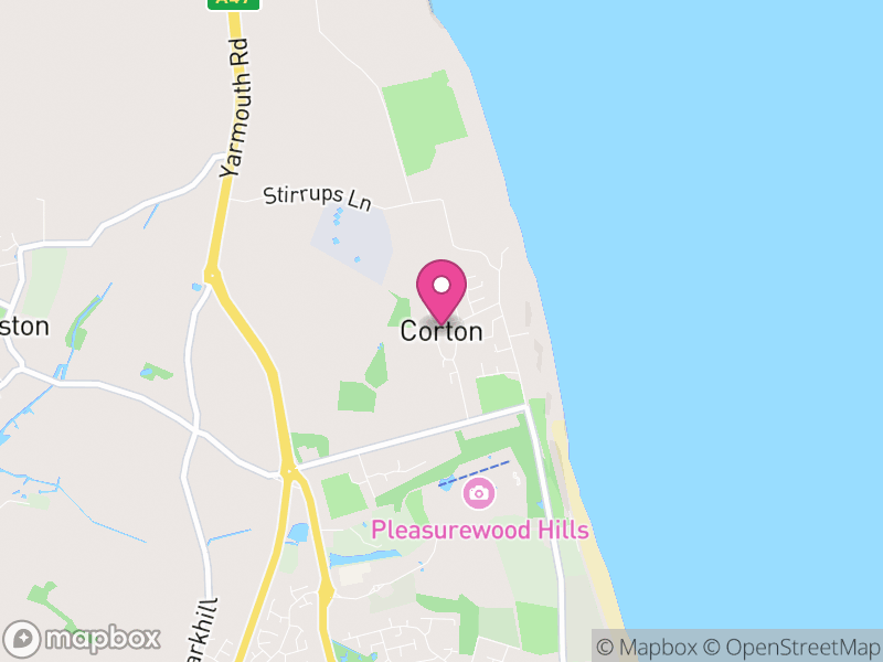 Map of Corton, East Suffolk