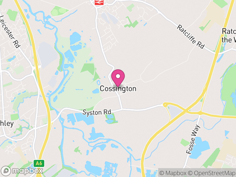 Map of Cossington, Charnwood