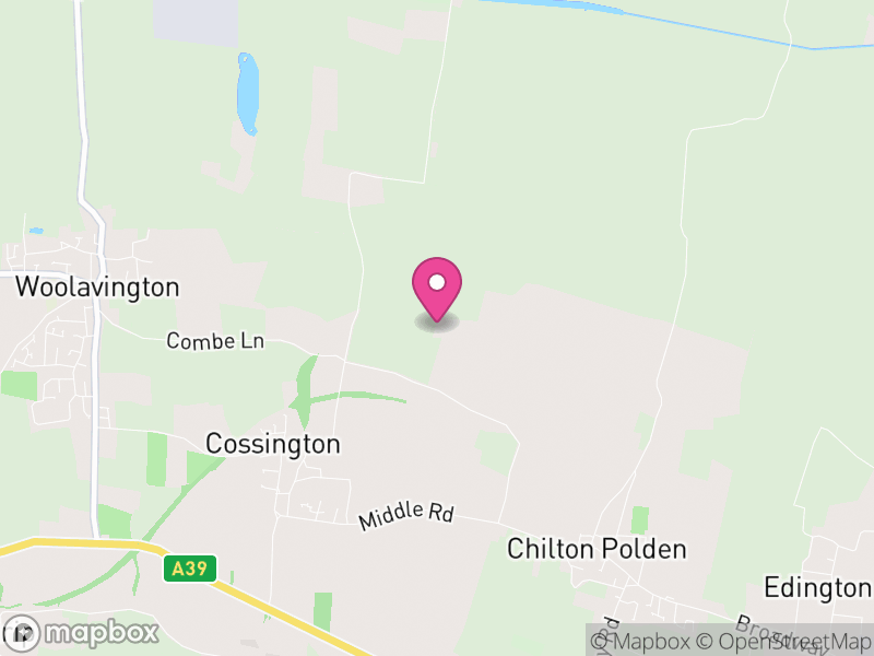 Map of Cossington, Somerset