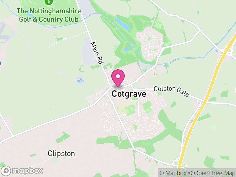 Map of Cotgrave, Rushcliffe