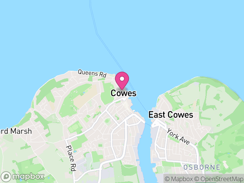 Map of Cowes, Isle of Wight