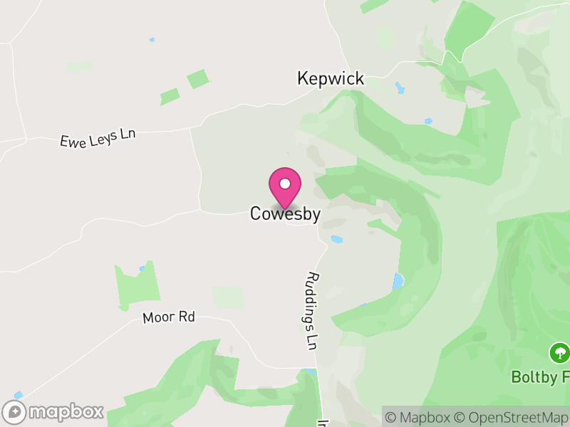 Map of Cowesby, North Yorkshire