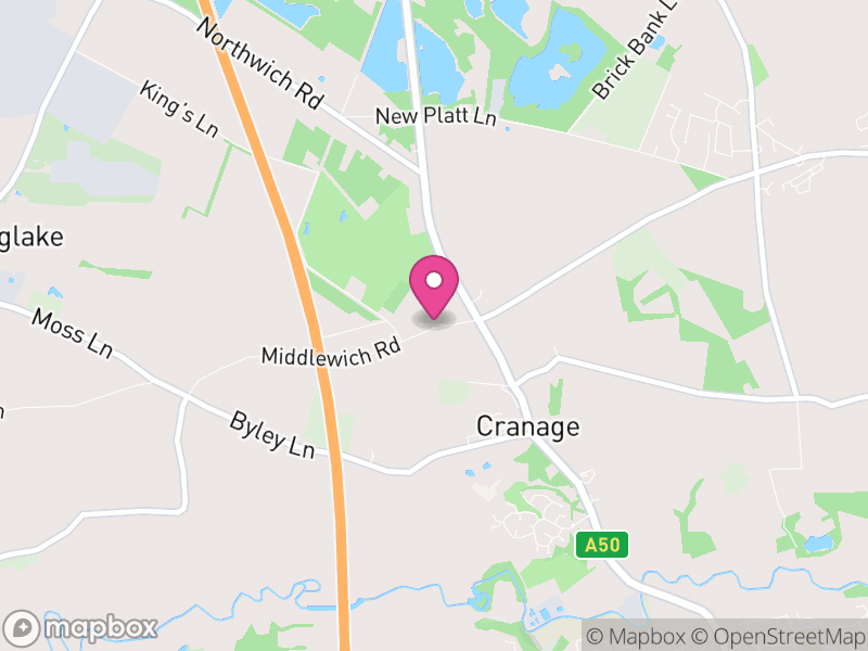 Map of Cranage, Cheshire East