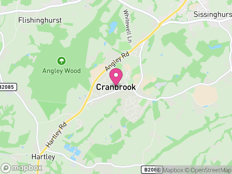 Map of Cranbrook & Sissinghurst, Tunbridge Wells