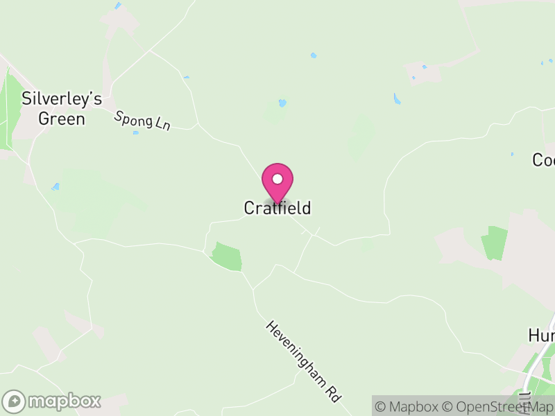 Map of Cratfield, East Suffolk
