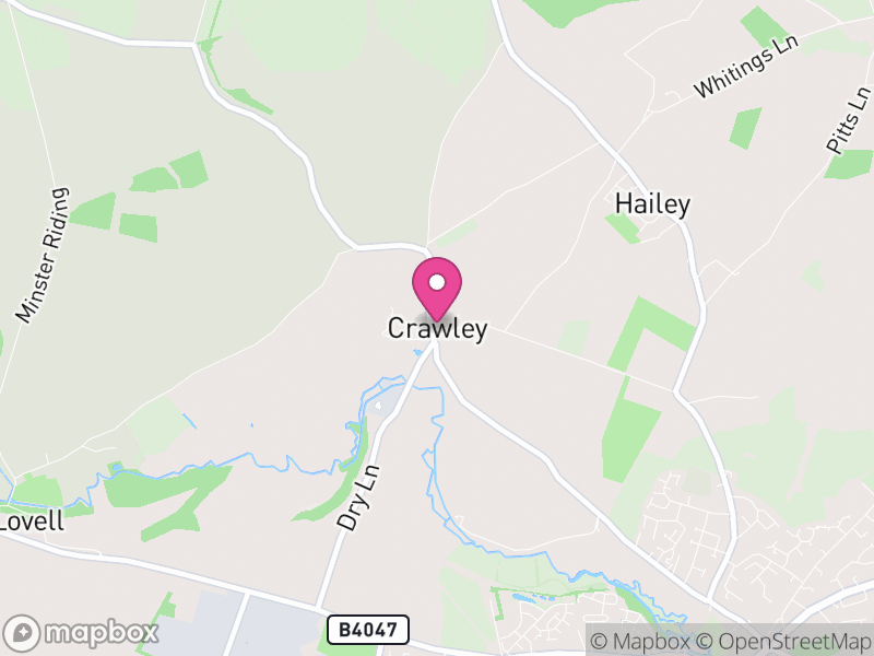 Map of Crawley, West Oxfordshire