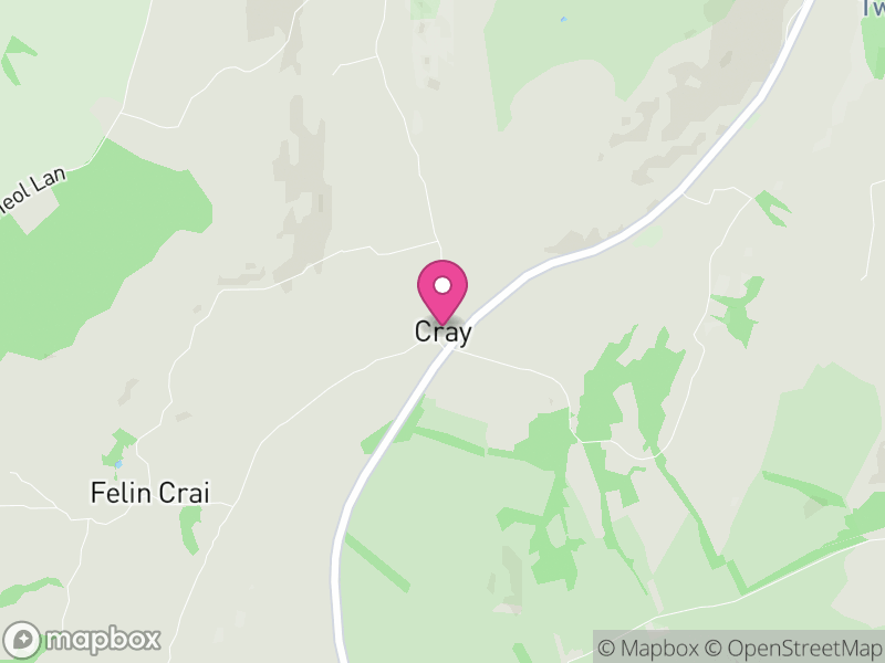 Map of Cray, Powys