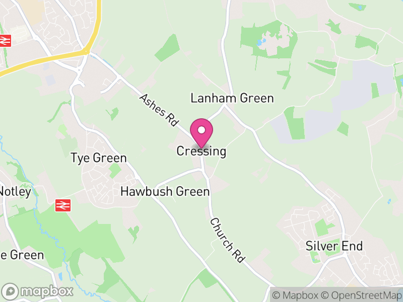 Map of Cressing, Braintree