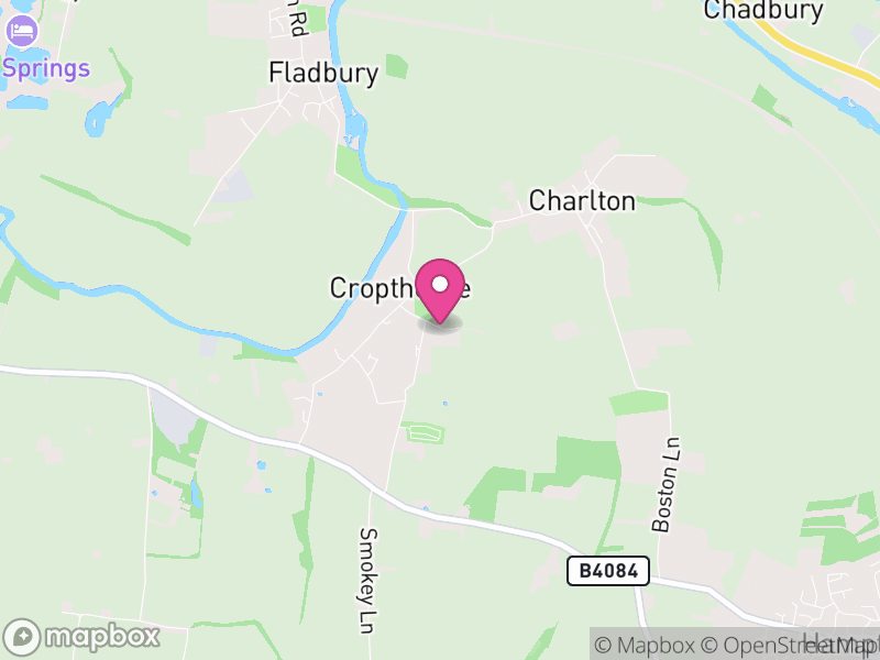 Map of Cropthorne, Wychavon