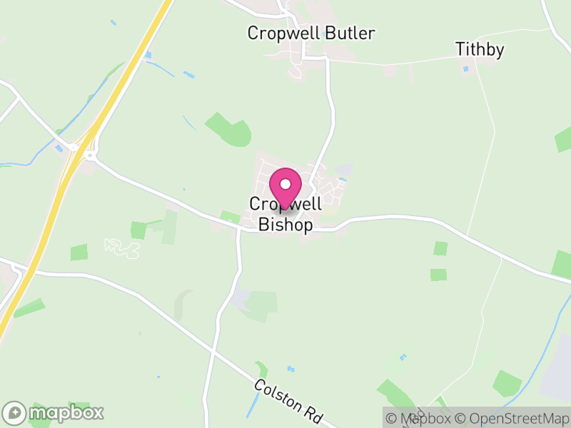 Map of Cropwell Bishop, Rushcliffe