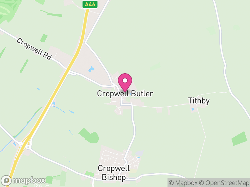 Map of Cropwell Butler, Rushcliffe