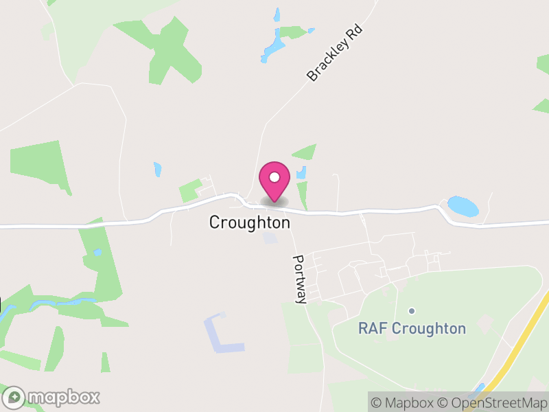 Map of Croughton, West Northamptonshire