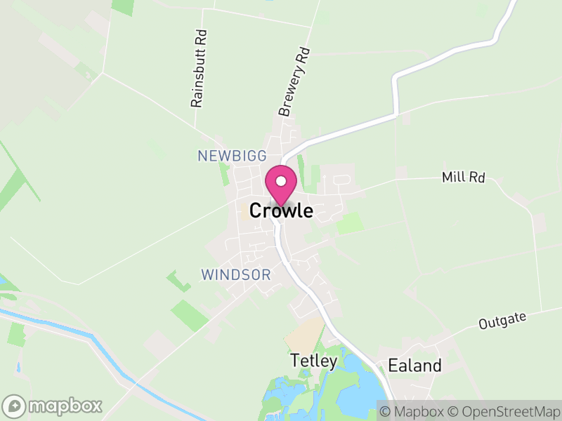 Map of Crowle and Ealand, North Lincolnshire