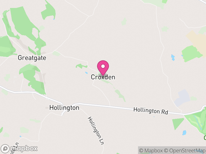 Map of Croxden, East Staffordshire