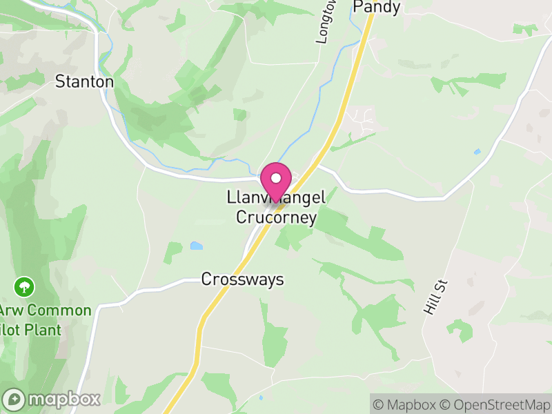 Map of Crucorney, Monmouthshire