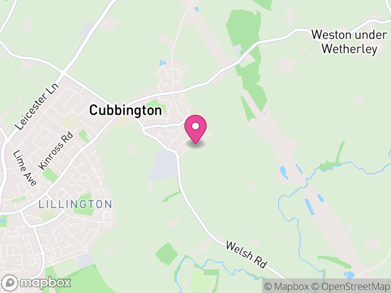 Map of Cubbington, Warwick