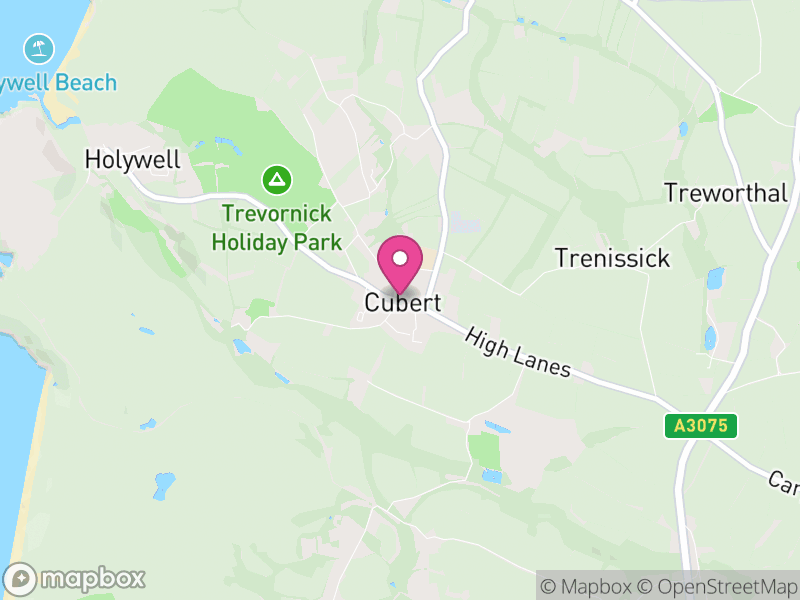 Map of Cubert, Cornwall