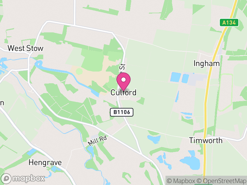 Map of Culford, West Suffolk