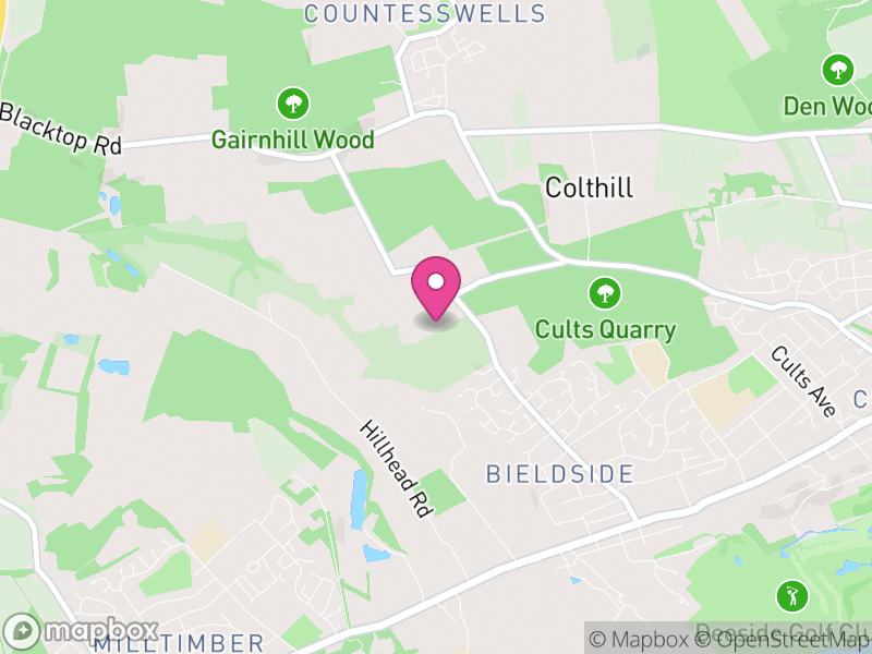 Map of Cults, Bieldside and Milltimber